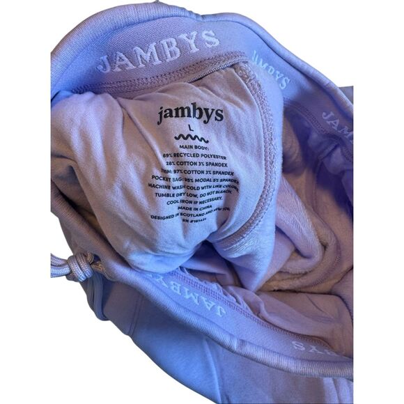 Jambys size L bouquet house hoodie fleece pants lavender - NWOT - Picture 3 of 4